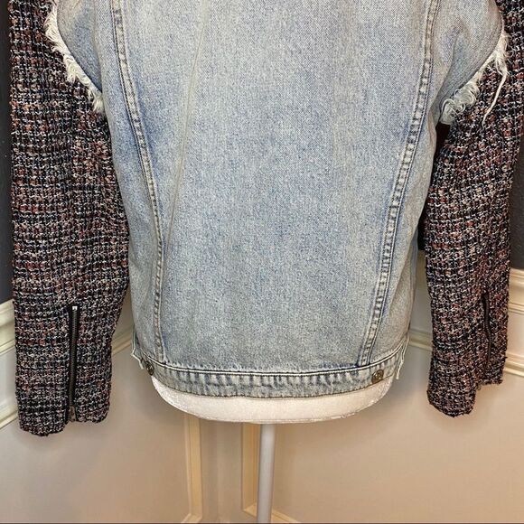 Current/Elliott The Charmer Tweed & Denim Jacket - Picture 14 of 15